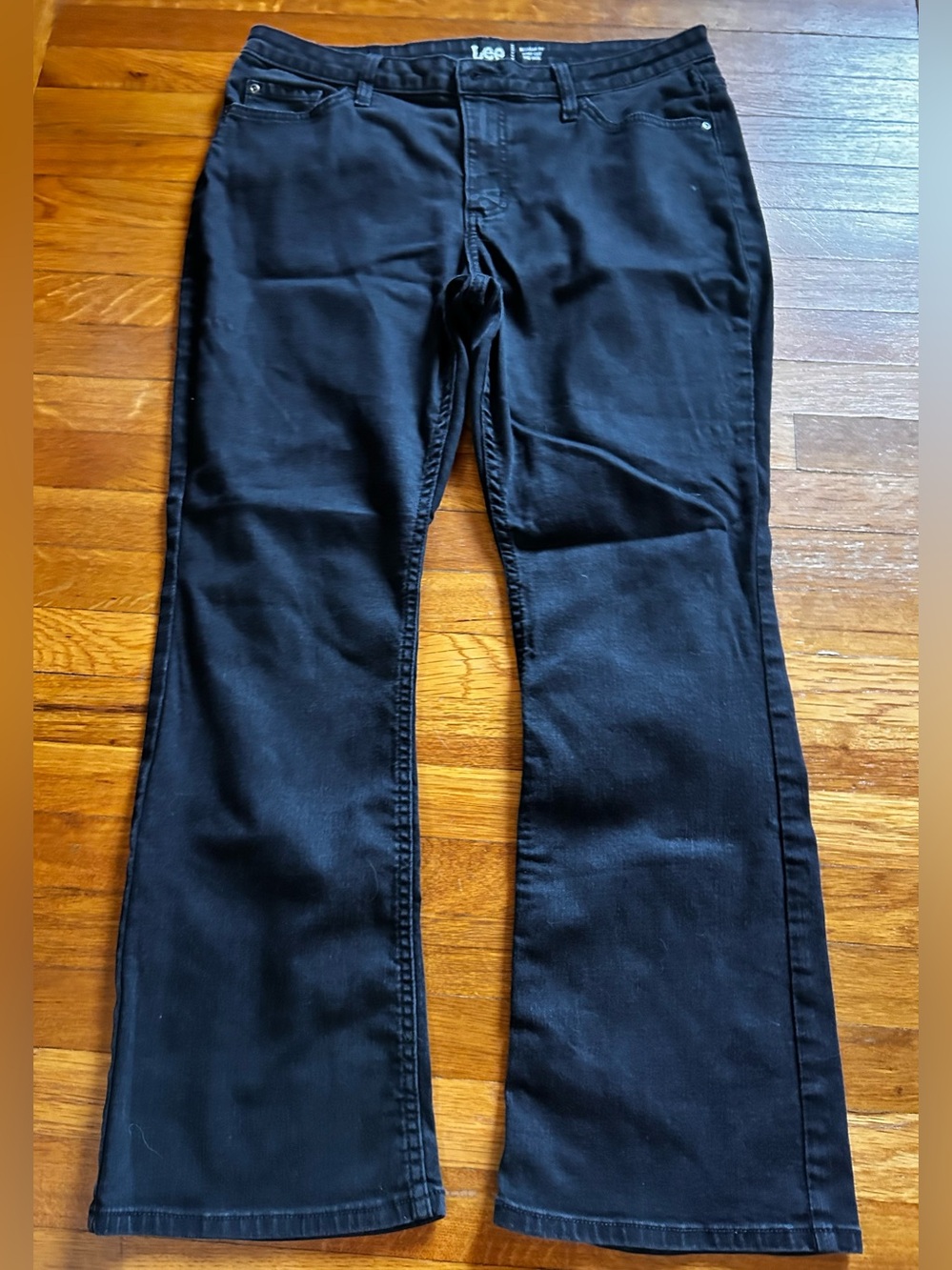 Lee Black Bootcut Jeans with Subtle Fade